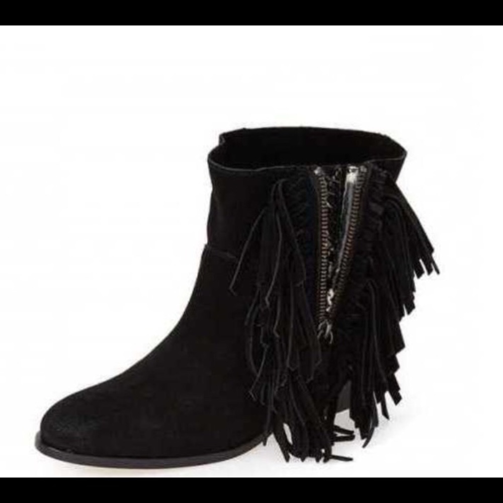 Cynthia Vincent Fringe Booties 8